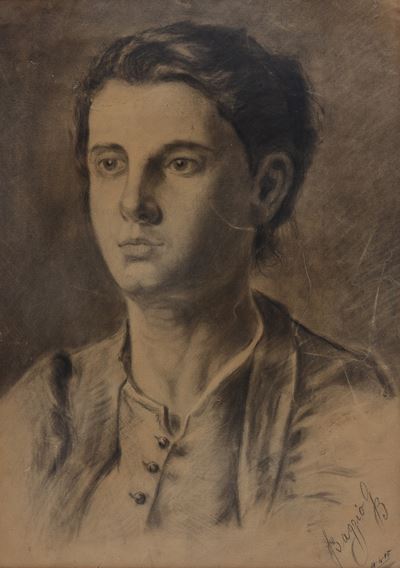 Anonimo, Ritratto di ragazza, matita su carta