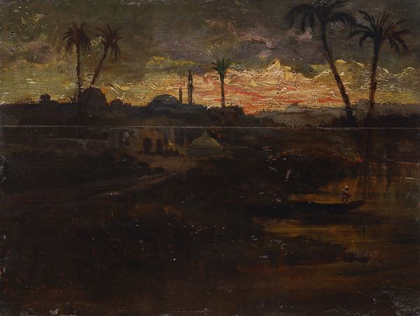 Achille Vertunni - Paesaggio orientale
