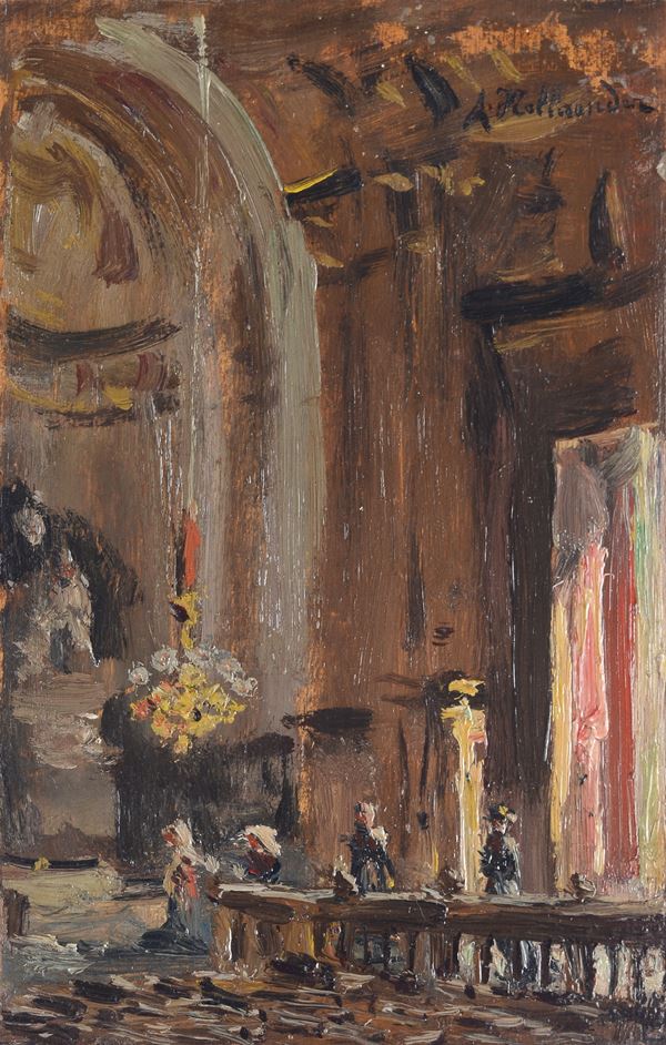 Alfonso Hollaender - Interno di chiesa