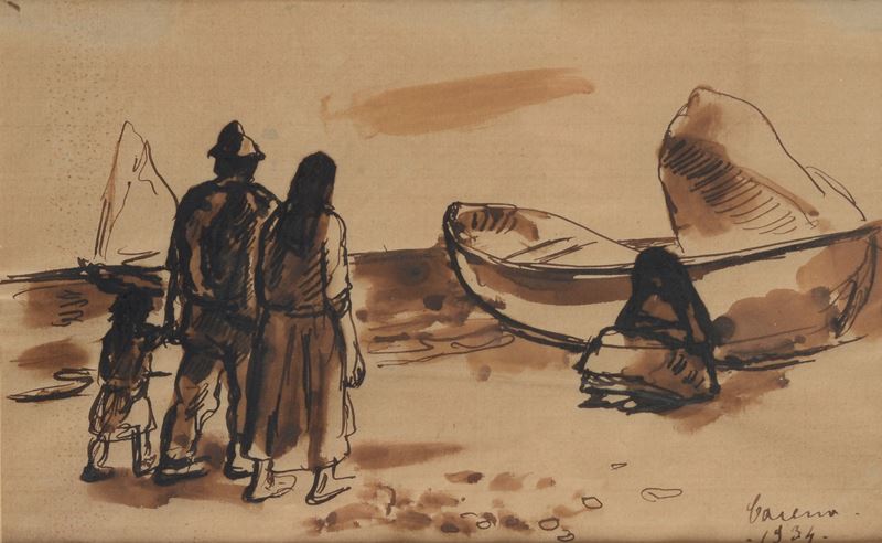 Felice Carena - Famiglia di pescatori