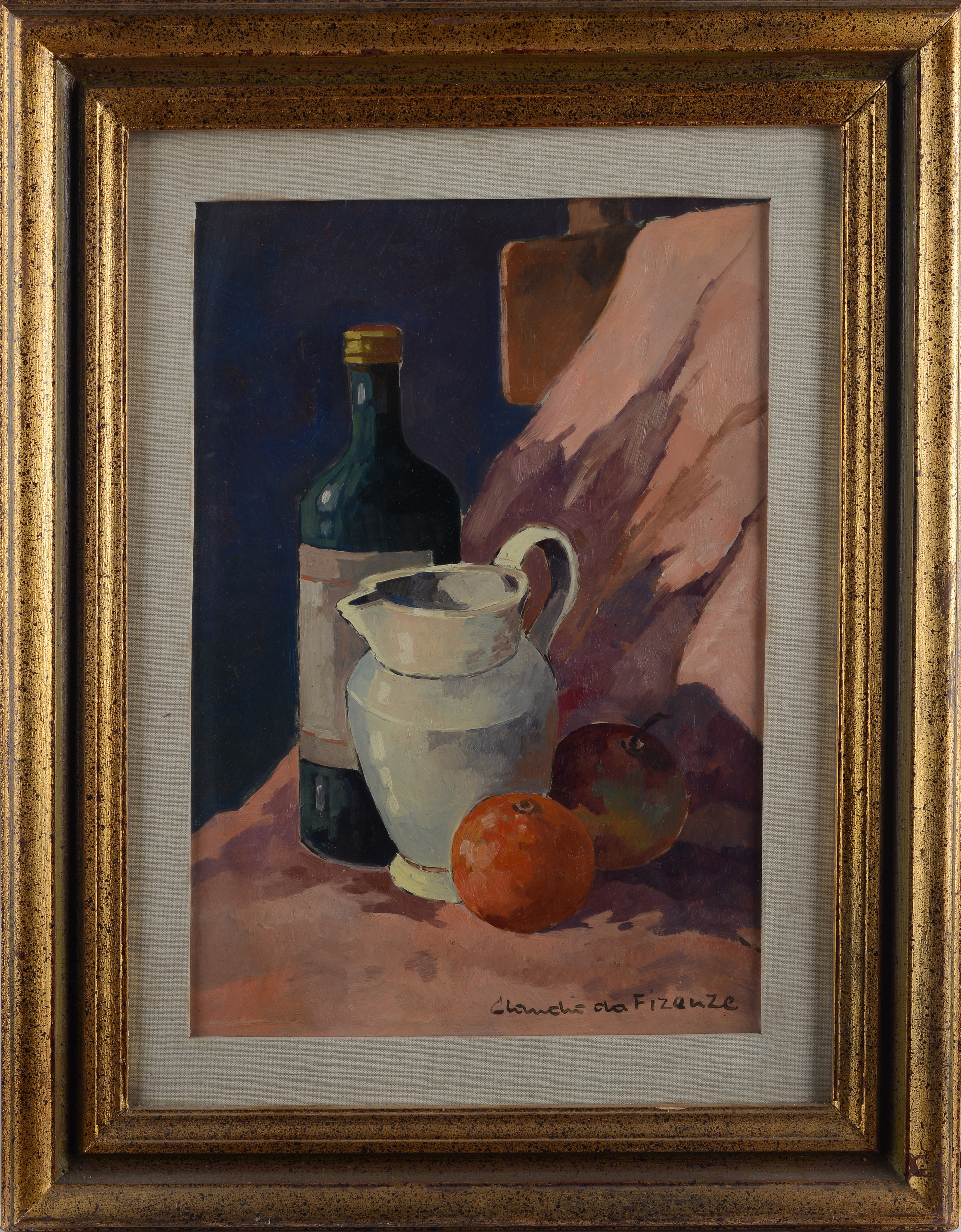 Claudio da Firenze - Natura morta, olio su faesite