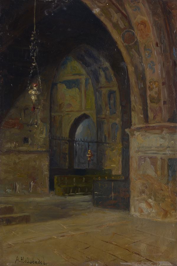 Alfonso Hollaender - Interno di chiesa