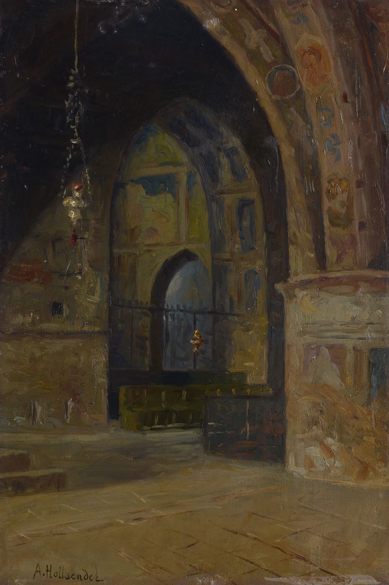 Alfonso Hollaender - Interno di chiesa