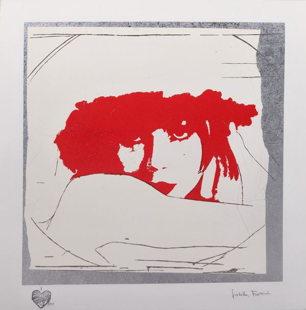 Giosetta Fioroni - Doppio Liberty in Rosso