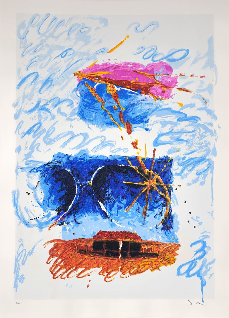 Mario Schifano - Senza titolo (serigrafia materica)