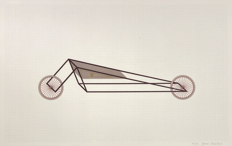 Gianni Piacentino - Vehicle sculptures. Wall sculptures, litografia originale firmata e numerata
