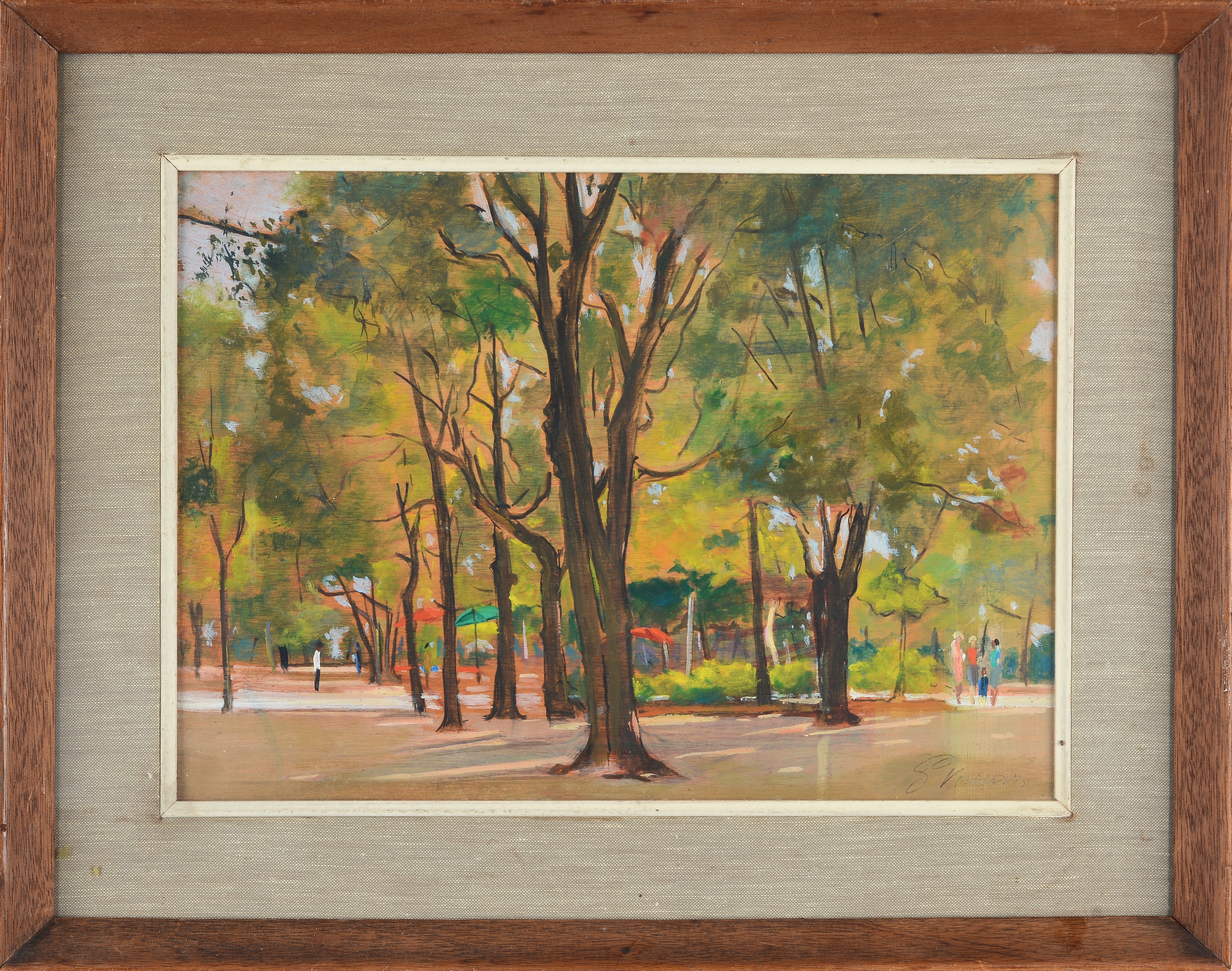 S. Vaccari - Piazza con alberi