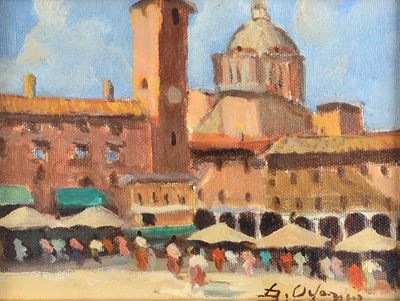Anonimo del XX secolo, Piazza delle Erbe a Verona