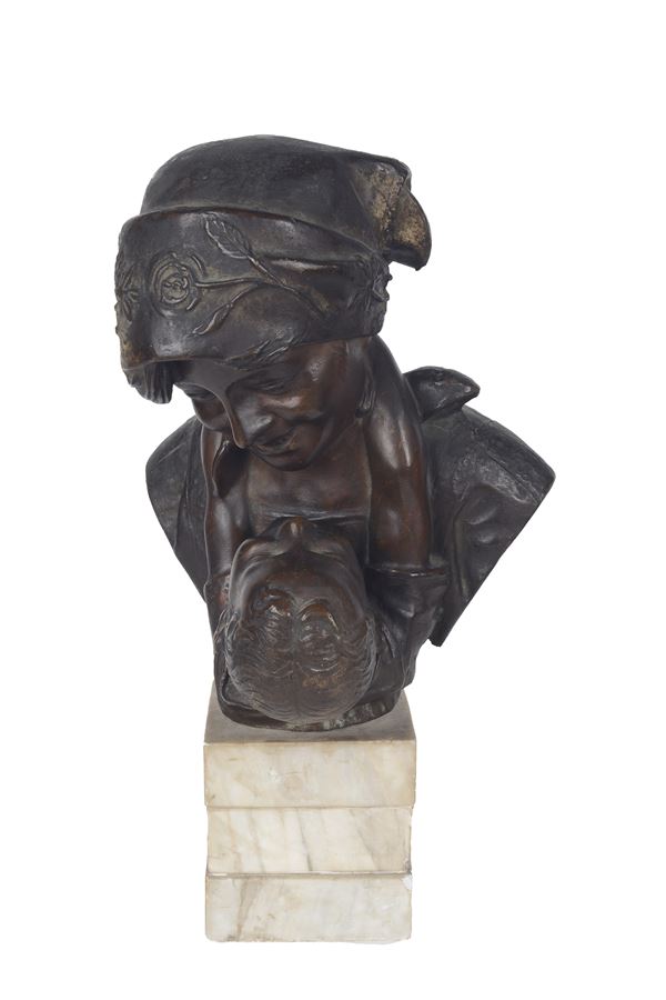 Anonimo, XIX sec. - Madre e figlio
