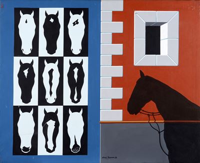 Hommage a mon cousin, tecnica mista su tela (1973)