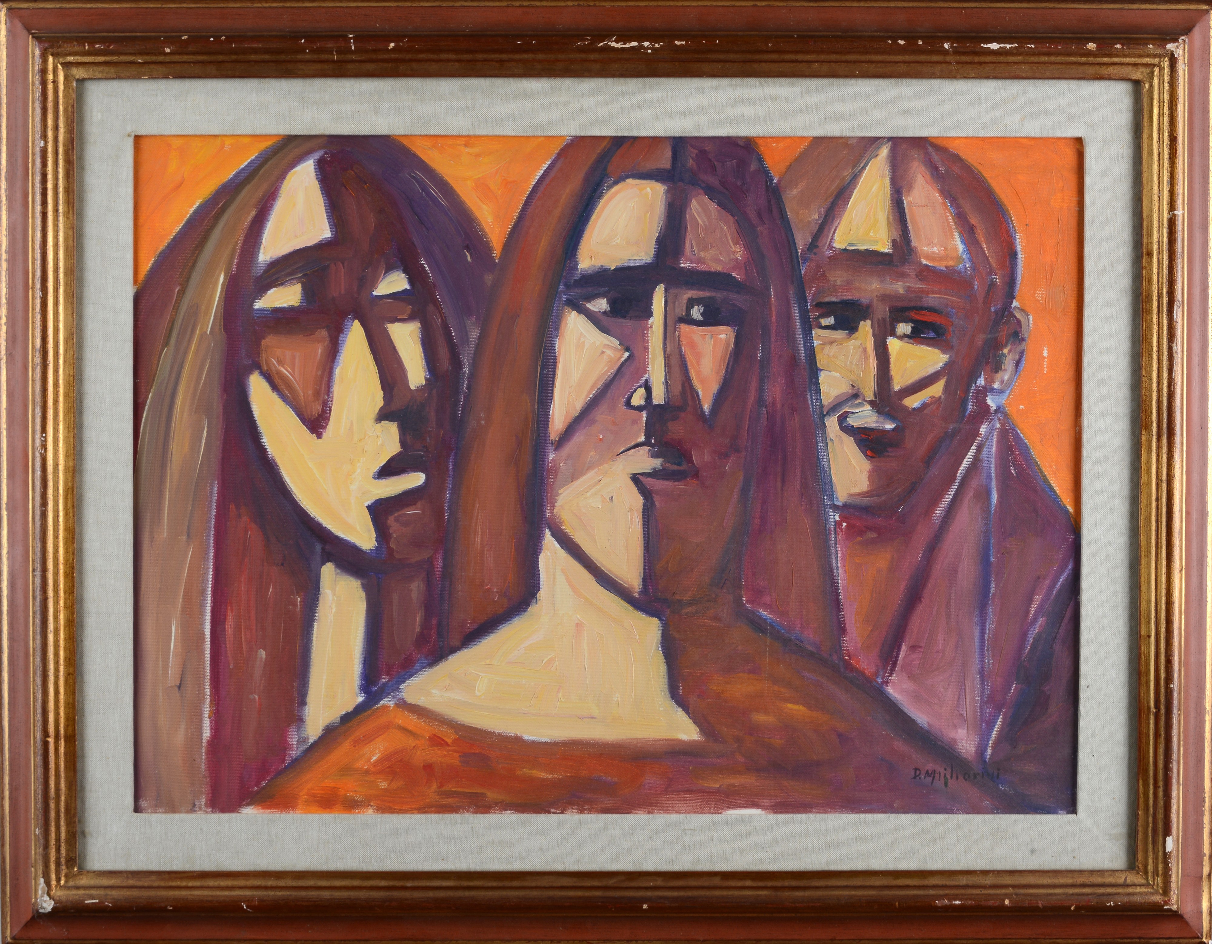 Dino Migliorini - Cristo e gli apostoli, olio su tela