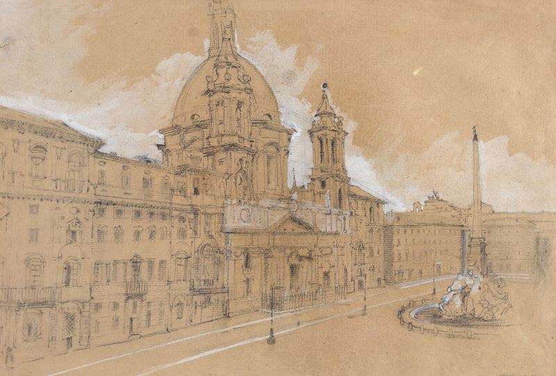 Anonimo, XIX Sec. - Sant'agnese in Agone