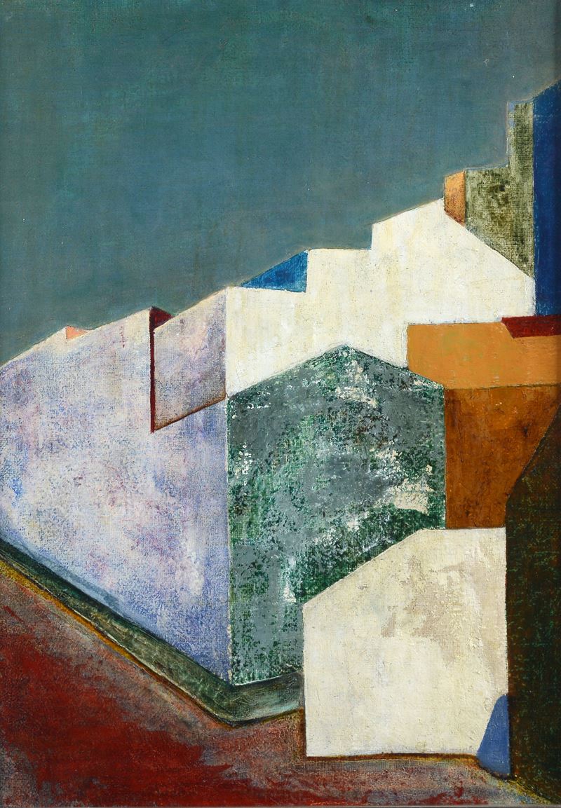 Giuliano Grassellini - Paesaggio, olio su tela
