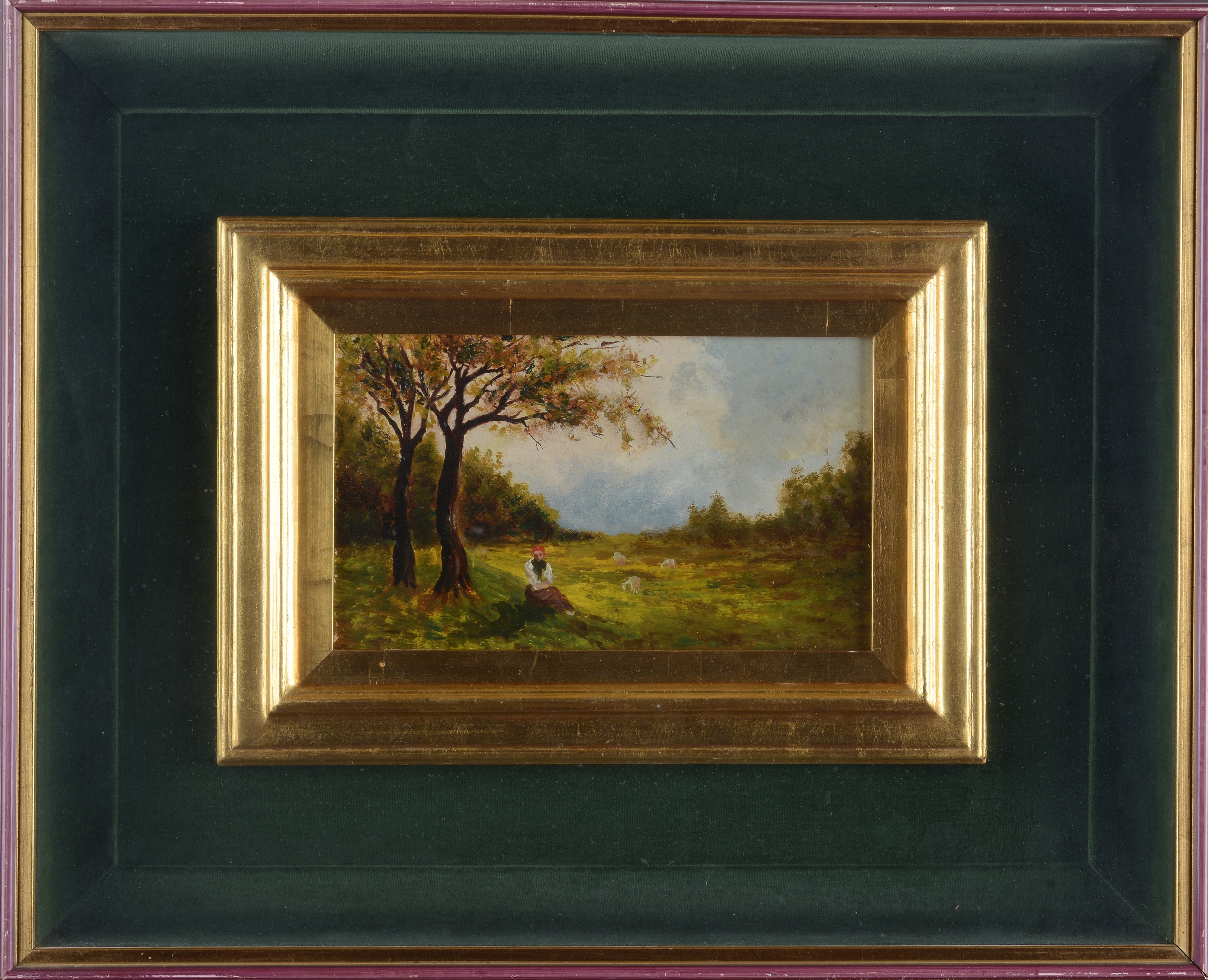 Anonimo, XX Sec. - Paesaggio con Figura