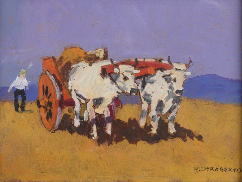 V. De Robertis - Carro con Buoi