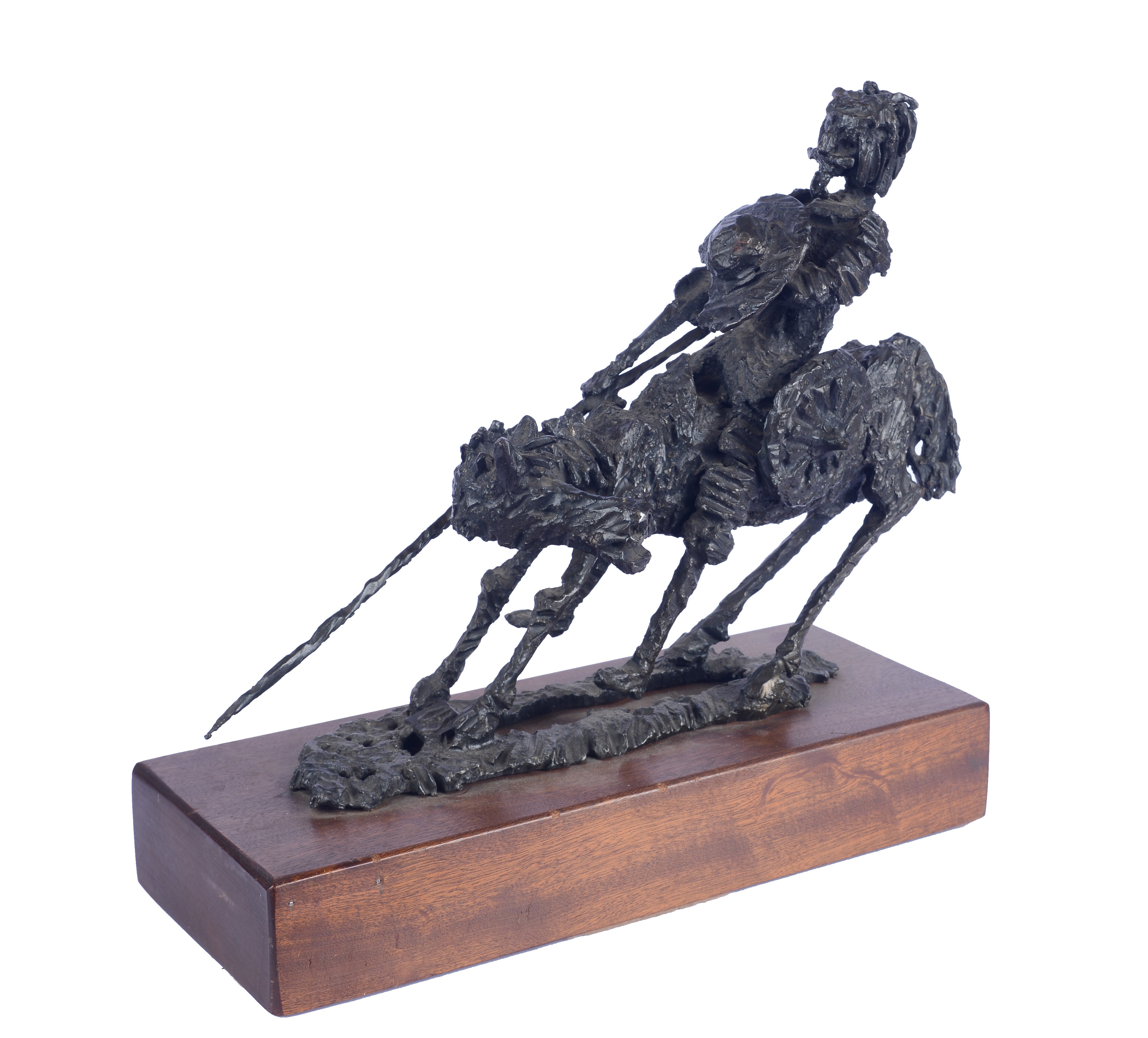 Anonimo, XX Sec. - Anonimo, Don Chisciotte, scultura in bronzo