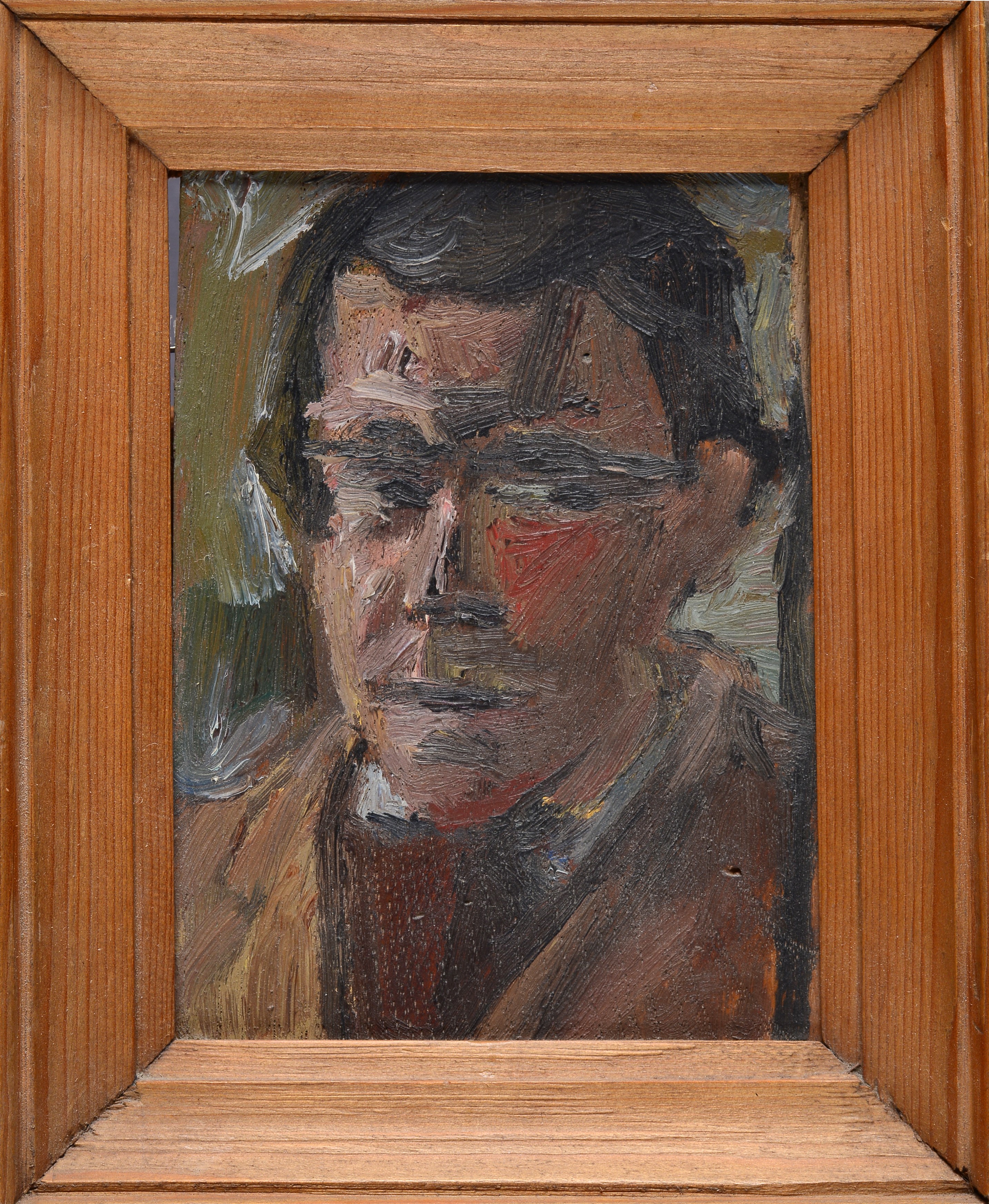 Enzo Faraoni - Ritratto, olio su tavola (1976)