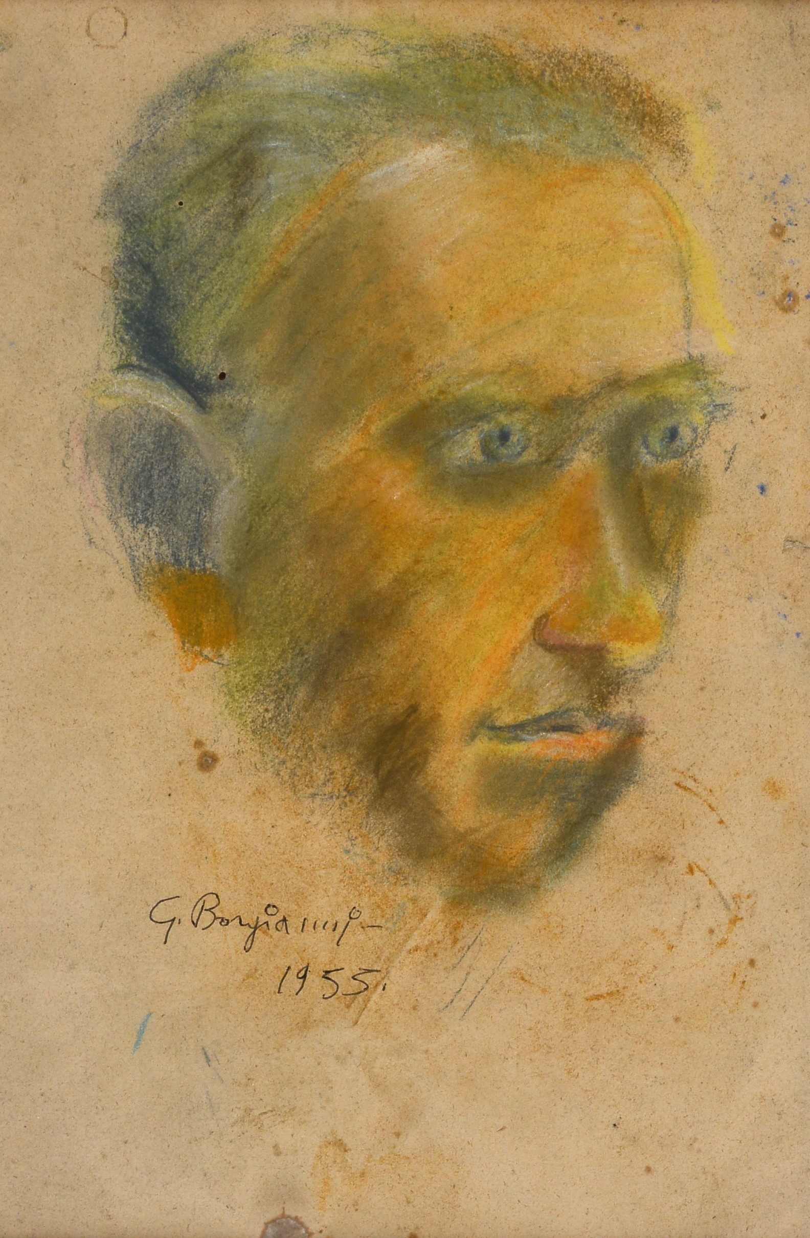 Guido Borgianni - Due ritratti in pastelli su carta (1951)