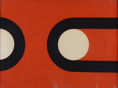 Senza titolo (collage su cartoncino), 1968