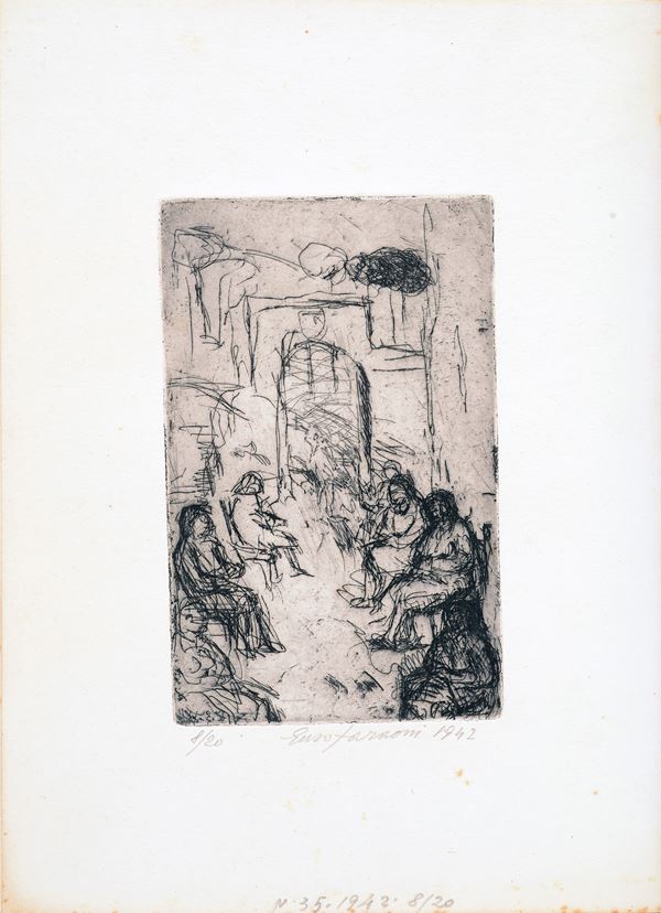 Enzo Faraoni - Donne sedute all'aperto