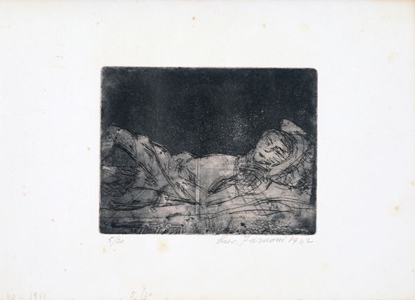Enzo Faraoni - Figura sdraiata