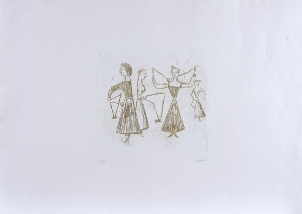 Massimo Campigli - Figure femminili al gioco