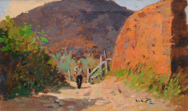 Angiolo Volpe - Veduta di campagna