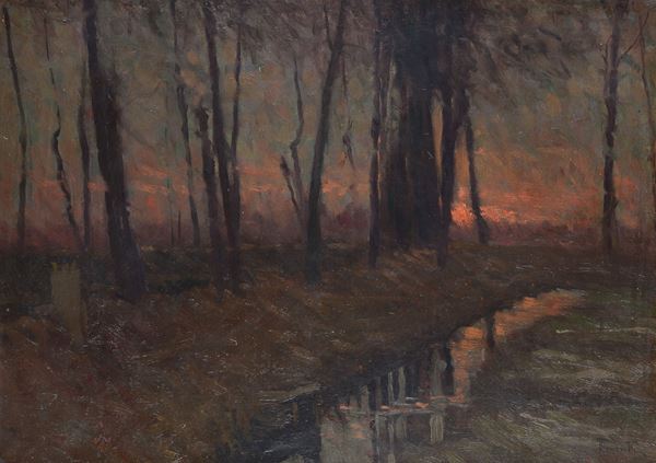 Achille Tominetti - Crepuscolo a Miazzina