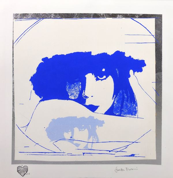 Giosetta Fioroni - Doppio Liberty - Blue e azzurro