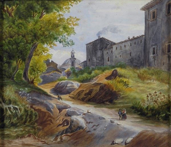 Anonimo, XIX Sec. - Paesaggio