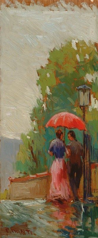 Piero Danti - Due Figure a Quercianella, 1974