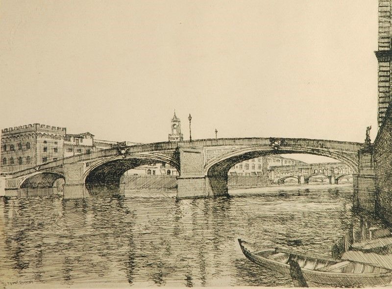Anonimo, XX Sec. - Ponte alle Grazie; Ponte Vecchio