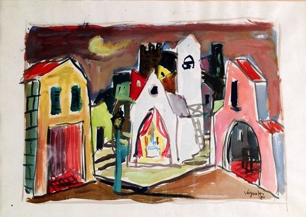 Gianni Vagnetti - Bozzetto per la Cavalleria Rusticana, anni '40