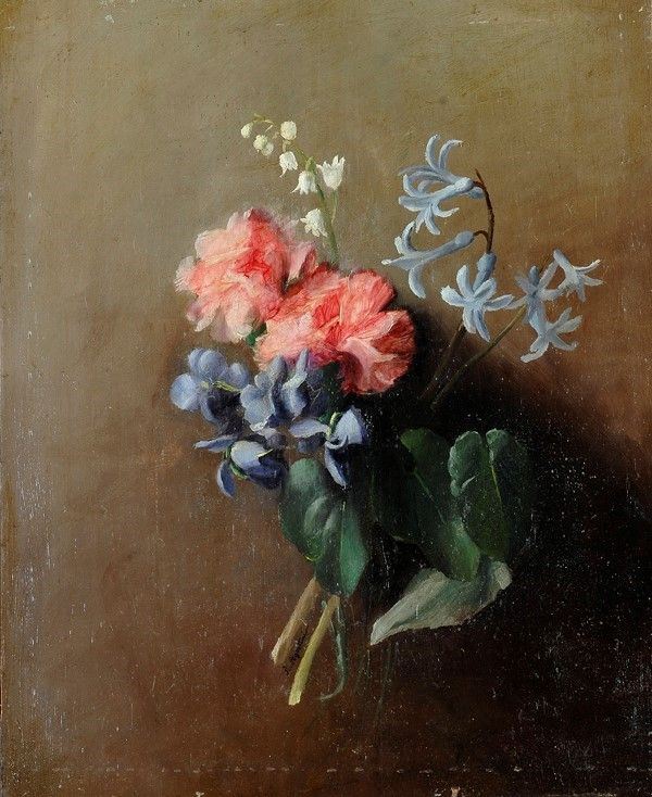 A. Agostini : Fiori  - Olio su tavola - Asta ARTE MODERNA E CONTEMPORANEA - Pananti Online