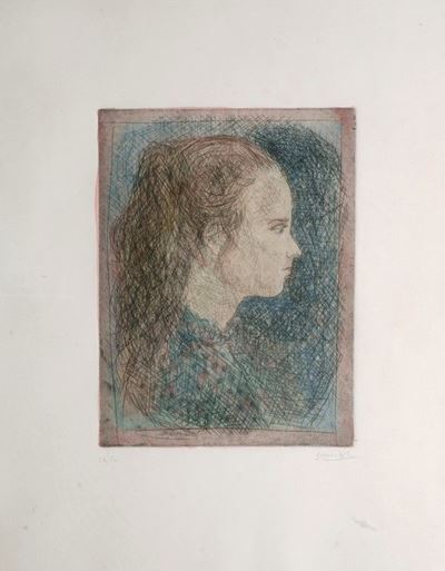 Ritratto, acquaforte-acquatinta