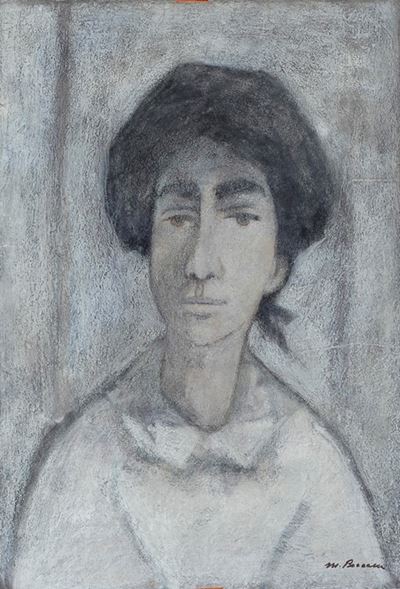 Ragazza, pastelli su carta