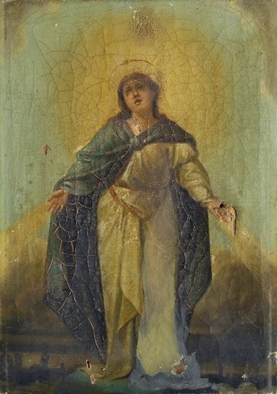 Anonimo, Madonna, olio su tela