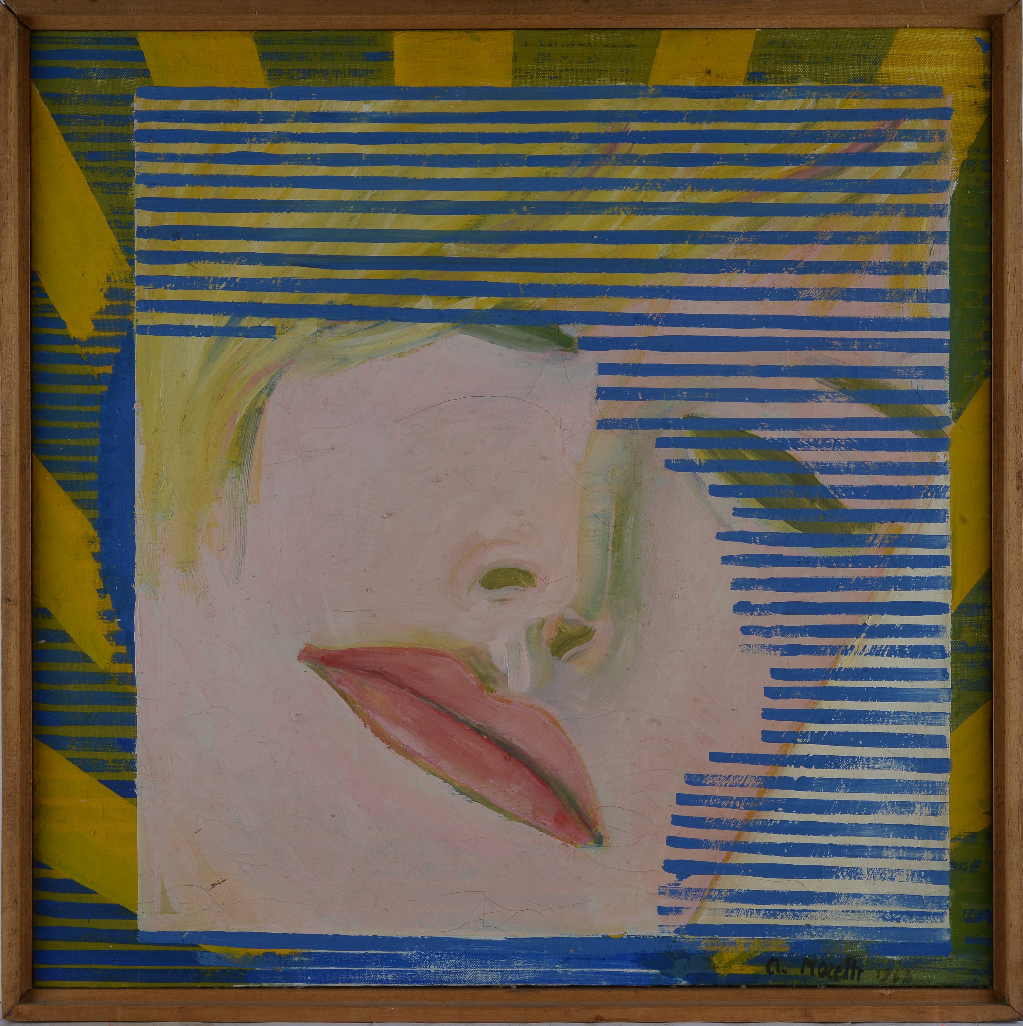 Alberto Moretti - Video, olio su tela, 1963