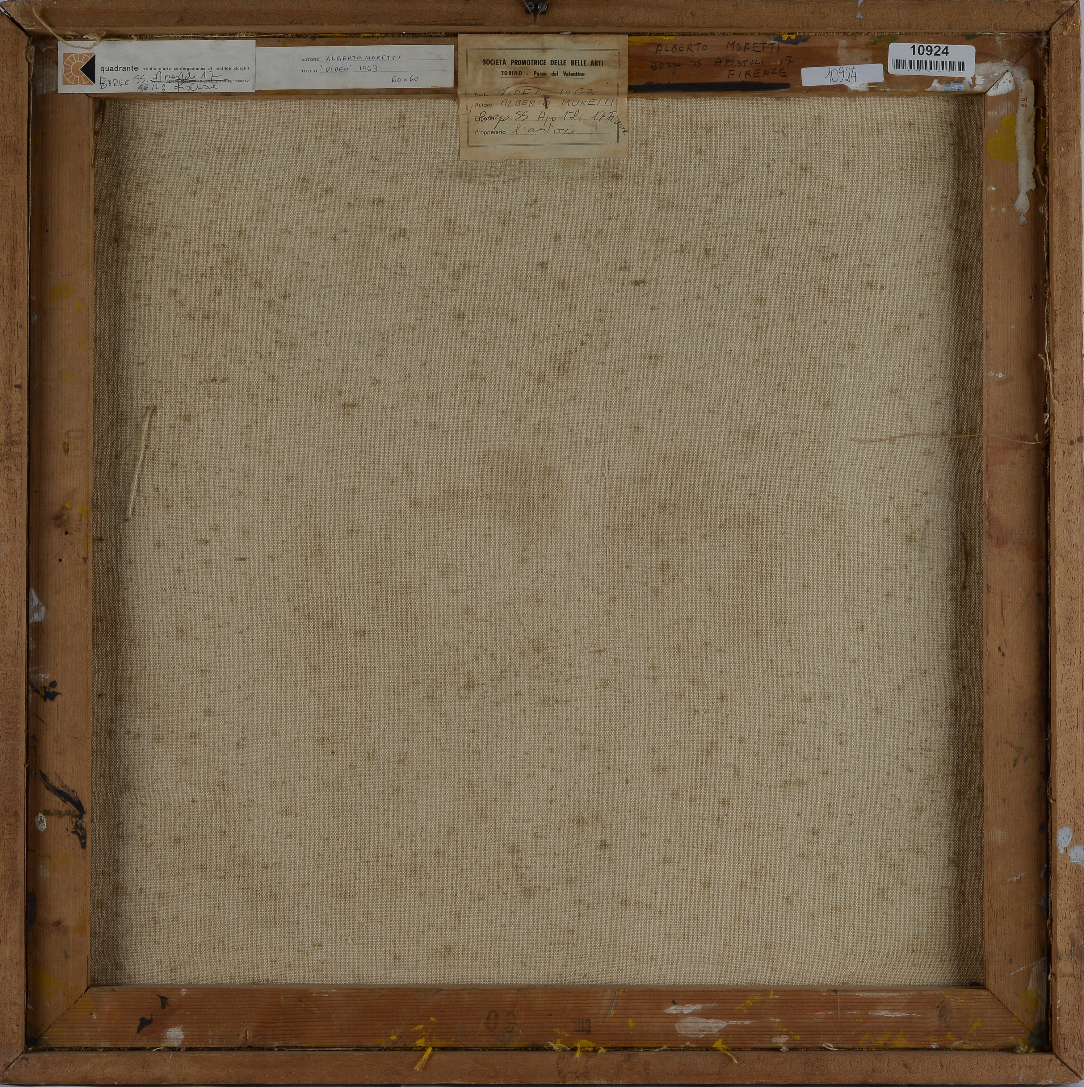 Alberto Moretti - Video, olio su tela, 1963