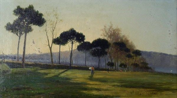 V. De Palma - Paesaggio con figure