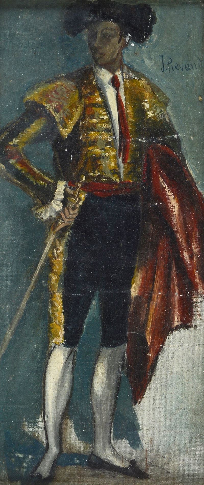I. Reyundo - Torero, olio su tela
