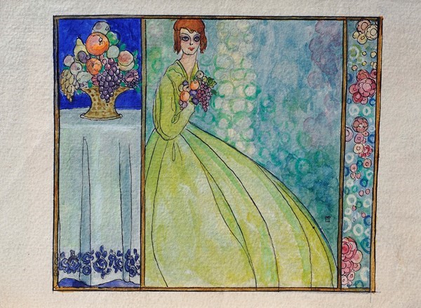 Bozzetto per fregio e Dama