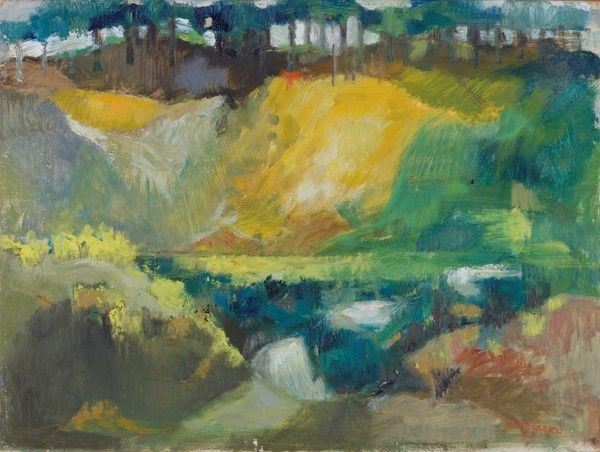 Dino Caponi - Paesaggio di campagna