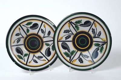 Coppia di Piatti in Ceramica, Rometti