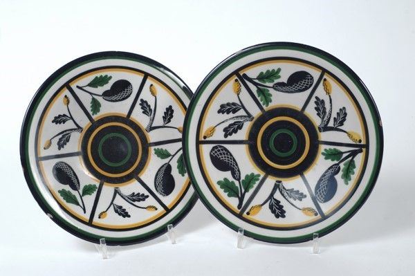 Coppia di Piatti in Ceramica, Rometti