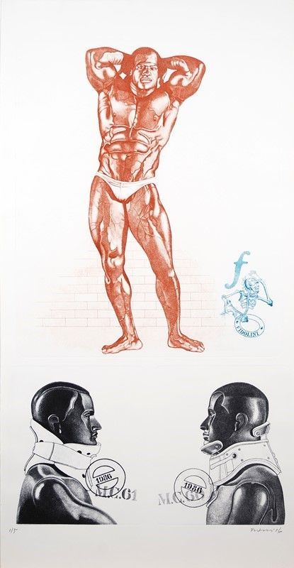 Marco Fidolini - Homo faber, acquatinta (1986), tiratura 1/5