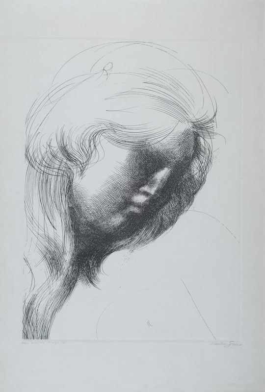 Emilio Greco - Teodora, acquaforte (1970)