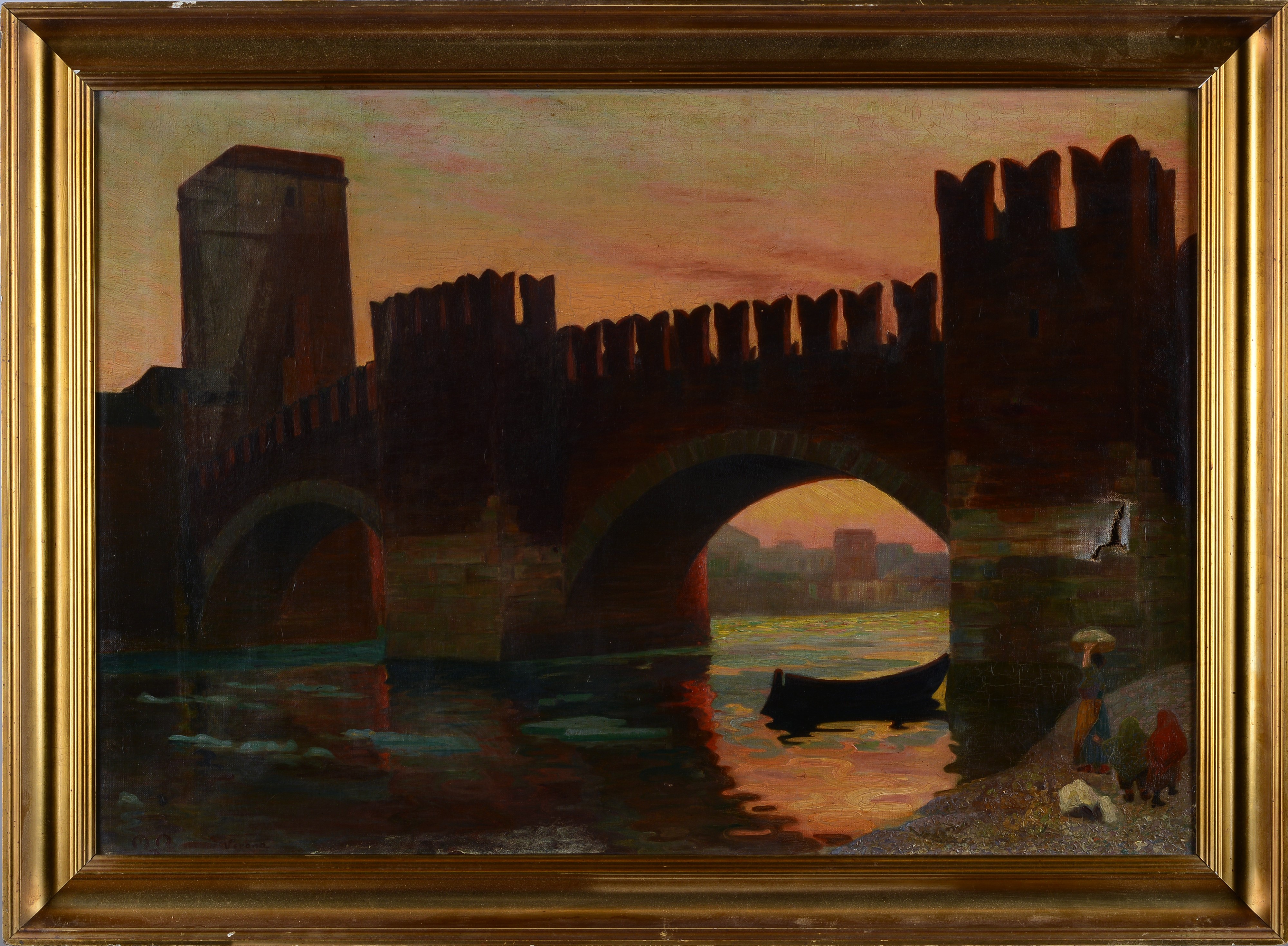 Max Nathan - Verona, olio su tela