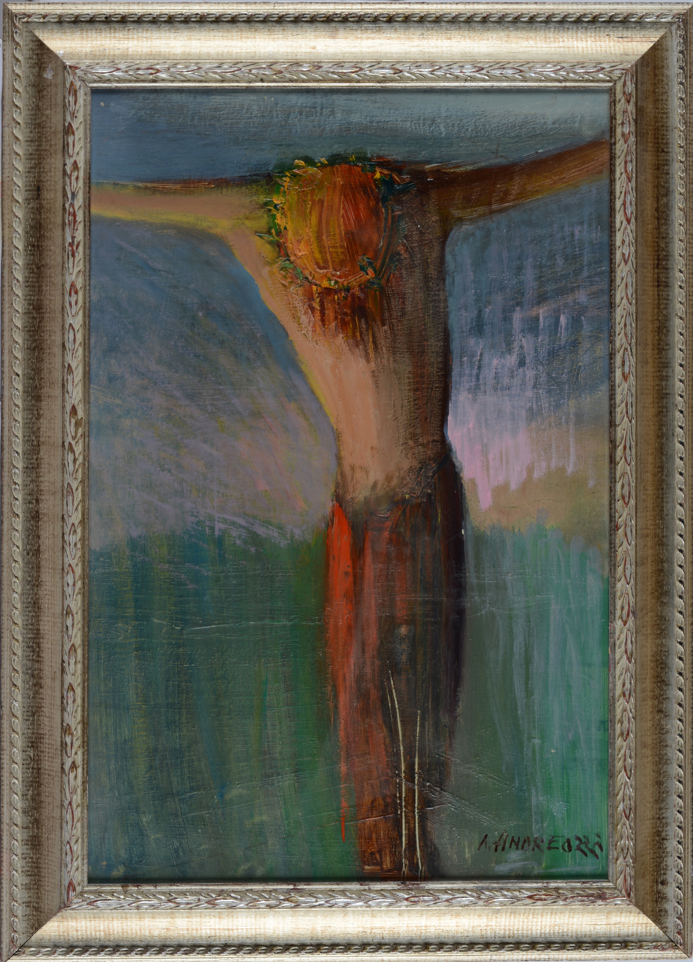 Marcello Andreozzi - Cristo, olio su tavola