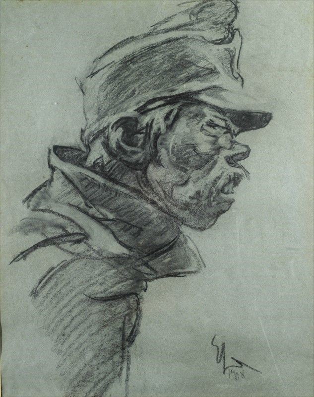 Enrico Sacchetti - Caricatura di Soldato Austriaco